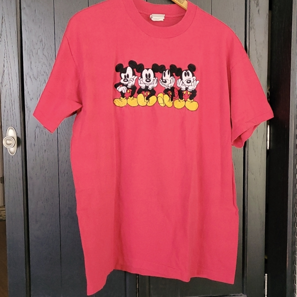 Vintage Disney catalog red embroidered Mickey shirt